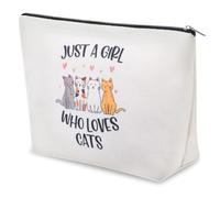 Bolsas de maquillaje para gatos para mujeres, regalos lindos para madres de gatos, para amantes de los gatos, bolsa de cosméticos con diseño de gato y cremallera para adolescentes, hija, hermana