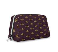 Bolsas de maquillaje para mujer, diseño de cultura europea, bolsa de cosméticos de cuero, bolsa de aseo de viaje, bolsa de maquillaje impermeable, amarillo, S, Amarillo_4, Talla única, Estuche de