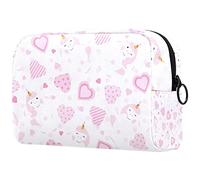 Bolsas de maquillaje para mujer Grenn con patrón de bambú, estuche de viaje con cremallera, organizador portátil de artículos de tocador para adolescentes y niñas, Multicolor 03, 18.5x7.5x13cm/7.3x3x5.1in