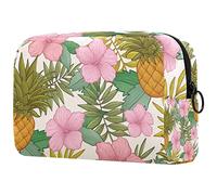 Bolsas de maquillaje para mujer Grenn con patrón de bambú, estuche de viaje con cremallera, organizador portátil de artículos de tocador para adolescentes y niñas, Multicolor 10, 18.5x7.5x13cm/7.3x3x5.1in