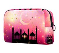 Bolsas de maquillaje para mujer Grenn con patrón de bambú, estuche de viaje con cremallera, organizador portátil de artículos de tocador para adolescentes y niñas, Multicolor 05, 18.5x7.5x13cm/7.3x3x5.1in