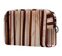 Bolsas de maquillaje para mujer Grenn con patrón de bambú, estuche de viaje con cremallera, organizador portátil de artículos de tocador para adolescentes y niñas, Multicolor 06, 18.5x7.5x13cm/7.3x3x5.1in