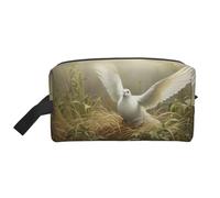 Bolsas de maquillaje para mujer, pequeñas bolsas de maquillaje para bolso, bolsa de maquillaje de viaje con cremallera, Grass And Dove1, Talla única