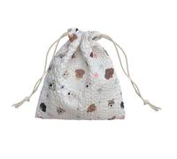 Bolsas de maquillaje portátiles con cordones de ajuste, bolsas de almacenamiento de cosméticos de viaje, elegantes bolsas esenciales organizadas para uso diario, monedero portátil con cordón, Star Dog