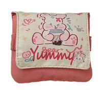 Bolsas de maquillaje portátiles Storage Bag que ahorran espacio, servilletas sanitarias y monedas, organizadas para cables de datos de oficina o escuela, Bubble Milk Tea Girl, Mass Beauty