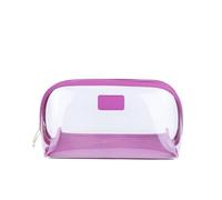 Bolsas de Maquillaje Transparentes, La Bolsa de Asas cosmética del Almacenamiento Cepillo Maquillaje Viaje Transparente Multicolor PVC TPU(Rose L)