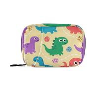 Bolsas de medicación de dinosaurios con compartimentos desmontables, organizador de píldoras, tamaño grande para cartera