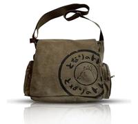 Bolsas de mensajero japonesas de lona My Neighbor Totoro 2012 con múltiples bolsillos (caqui), Caqui