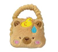 Bolsas de monedas de animales peludos, práctica bolsa de punto para auriculares, bolsa organizada de almacenamiento de felpa para viajes o escuela, soporte de fibra de poliéster, Estilo 03, Mass