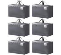 Bolsas de mudanza de 93 litros, paquete de 6 cajas de mudanza extragrandes, capacidad y asas con cremallera, bolsas de almacenamiento resistentes, bolsas para mudanzas, 73 x 36 x 35,5 cm