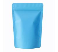 Bolsas de Mylar, 50 bolsas de papel de aluminio resellables azules con cierre de cremallera, bolsa sellable, a prueba de olores, bolsas de Mylar 3.5 bolsas de embalaje con sellado térmico para