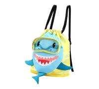 Bolsas de natación para niños, mochila impermeable con diseño de tiburón con compartimentos para zapatos, de playa separada para niños, para senderismo, camping, a partir de 3 años, fitness