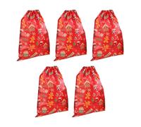 Bolsas De Navidad Con Cordón | Bolsa Reutilizable De Bocadillos | Bolsa Para Envolver Dulces De Fiestas - Para Favoritos De Fiesta Rellenos De Medias Reuniones Familiares Manualidades