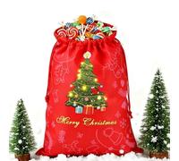 Bolsas de Navidad con cordón | Bolsas de Navidad | Paquete reutilizable de papel de aluminio maravilloso para la víspera de la fiesta de cumpleaños, adorno de lujo de Papá Noel
