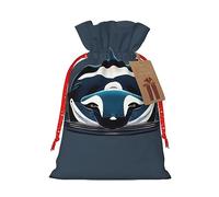 Bolsas de Navidad con cordón, bolsas de regalo de Navidad 3D, bolsas de decoración de Halloween, bolsas de regalo de Navidad, bolsas de recuerdo de fiesta, impresión de orca asesina de orca