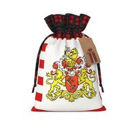 Bolsas de Navidad con cordón con estampado de la bandera del Senado de Bremen, bolsas reutilizables para regalos de vacaciones, talla S
