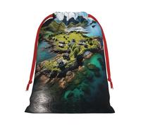 Bolsas de Navidad con cordón de las Islas Noruegas, bolsas de recuerdo de fiesta, bolsas reutilizables para caramelos, bodas, San Valentín