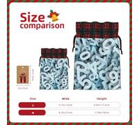 Bolsas de Navidad con cordón para caramelos, bolsas de regalo, bolsas de regalo con números de abundancia, bolsas de regalo
