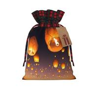 Bolsas de Navidad con cordón para caramelos, bolsas de regalo, linternas voladoras chinas, bolsas de regalo
