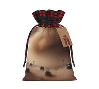 Bolsas de Navidad con cordón y patrón de tormenta de arena, bolsas de regalo de Navidad, bolsas de dulces de Navidad, bolsas de golosinas, bolsas de recuerdos de fiesta, M