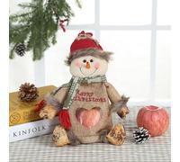 Bolsas de Navidad con diseño de cremallera, bolsas de regalo de fieltro grueso, reutilizables, con Papá Noel, muñeco de nieve, para regalos, caramelos, frutas y festivales