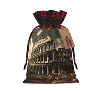 Bolsas de Navidad con diseño de restos del Coliseo Romano, bolsas de regalo de Navidad, bolsas de dulces de Navidad, bolsas de golosinas, bolsas de recuerdos de fiesta, M