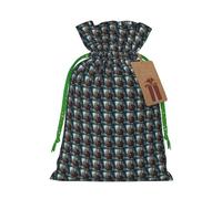 Bolsas de Navidad con estampado de barco pirata de fantasía, regalos de vacaciones, con cordón, bolsas de regalo de cumpleaños, regalos de fiesta de Navidad