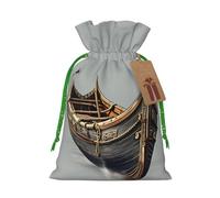 Bolsas de Navidad con estampado de barcos vikingos vikingos, regalos de vacaciones, bolsas de regalo de cumpleaños, regalos de fiesta de Navidad