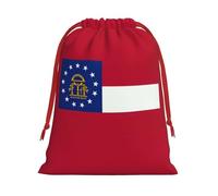 Bolsas de Navidad con la bandera del estado de Georgia, bolsa de almacenamiento, suministros de fiesta de cumpleaños, también se puede utilizar para almacenamiento diario
