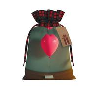 Bolsas de Navidad con patrón de globo de confesión, bolsas de regalo de Navidad, bolsas de dulces de Navidad, bolsas de golosinas, bolsas de recuerdos de fiesta, S
