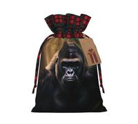 Bolsas de Navidad con patrón de gorilas, bolsas de regalo de Navidad, bolsas de dulces de Navidad, bolsas de golosinas, bolsas de recuerdos de fiesta, bolsas M