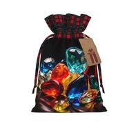 Bolsas de Navidad con patrón de piedras preciosas, bolsas de regalo de Navidad, bolsas de caramelos, bolsas de regalo de fiesta, bolsas de regalo de fiesta, S