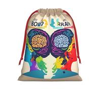 Bolsas de Navidad con ventaja para el cerebro izquierdo y derecho, bolsa de almacenamiento, suministros de fiesta de cumpleaños, también se puede utilizar para almacenamiento diario
