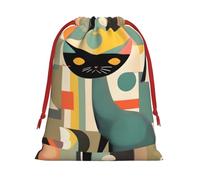 Bolsas de Navidad de arte moderno de mediados de siglo, bolsa de almacenamiento para fiestas de cumpleaños, suministros de vacaciones, también se puede utilizar para almacenamiento diario