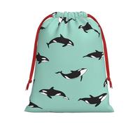 Bolsas de Navidad de ballena del océano Pacífico, bolsa de almacenamiento, suministros de fiesta de cumpleaños, vacaciones, también se puede utilizar para almacenamiento diario