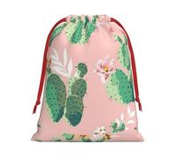 Bolsas de Navidad de cactus tropicales, bolsa de almacenamiento, suministros de fiesta de cumpleaños, también se puede utilizar para almacenamiento diario