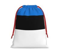 Bolsas de Navidad de la bandera de Estonia, bolsa de almacenamiento, suministros de fiesta de cumpleaños, también se puede utilizar para almacenamiento diario