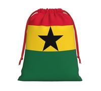 Bolsas de Navidad de la bandera de Ghana, bolsa de almacenamiento, suministros de fiesta de cumpleaños, también se puede utilizar para almacenamiento diario