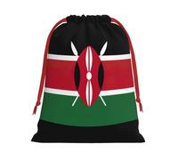 Bolsas de Navidad de la bandera de Kenia, bolsa de almacenamiento, suministros de fiesta de cumpleaños, también se puede utilizar para almacenamiento diario