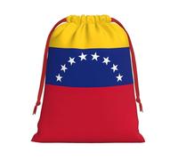 Bolsas de Navidad de la bandera de Venezuela, bolsa de almacenamiento, suministros de fiesta de cumpleaños, también se puede utilizar para almacenamiento diario