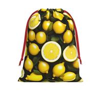 Bolsas de Navidad de limón amarillo, bolsa de almacenamiento, suministros de fiesta de cumpleaños, también se puede utilizar para almacenamiento diario