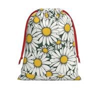 Bolsas de Navidad de margaritas blancas, bolsa de almacenamiento, suministros de fiesta de cumpleaños, también se puede utilizar para almacenamiento diario