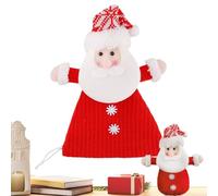 Bolsas de Navidad de punto con cordón, bolsa de almacenamiento para muñecas de Papá Noel, muñeco de nieve, sacos compactos para envolver calcetines de vacaciones, fiestas de víspera, pantalones de