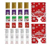 Bolsas de Navidad Juego De 33 Piezas Coloridas Y Reutilizables Para