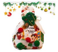 Bolsas de Navidad para caramelos de 4,13 x 6,89 pulgadas, bolsas de tela reutilizables con cierre de cordón, sacos de protocolo de Navidad para chocolate, artesanía, regalo de vacaciones para