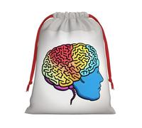 Bolsas de Navidad para cerebro izquierdo y derecho, bolsa de almacenamiento, suministros de fiesta de cumpleaños, también se puede utilizar para almacenamiento diario