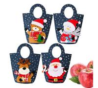 Bolsas de Navidad para dulces - 4 piezas Jeans Nochebuena Goodie Bolsa,Lindo bolso para - Precios Pasteles Botellas de Cerveza Bombones Decoraciones Boda Cumpleaños Aula