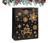 Bolsas de Navidad - reutilizable portátil plegable, bolsas de papel para caramelos con asa, para dulces, chocolate, joyas para niños, adolescentes, adultos, fiesta, compras, viajes, año nuevo