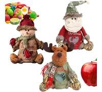 Bolsas de Navidad, reutilizables con cierre de muñeca de Papá Noel, decoración del hogar, recuerdos de fiesta para el escritorio diario, amigos, niños, ropa de vacaciones, familia, caramelos y frutas