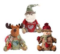 Bolsas de Navidad, reutilizables con cierre de muñeca de Papá Noel, decoración del hogar, recuerdos de fiesta para el escritorio diario, amigos, niños, ropa de vacaciones, familia, caramelos y frutas